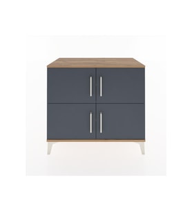 Hyperion Şifonyer 4 Raflı 4 Kapaklı 88x44x80 Çam-Antrasit