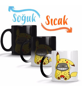 Pokemon Go Pikachu Raichu Totoro Miyazaki Sihirli Kupa Bardak Porselen