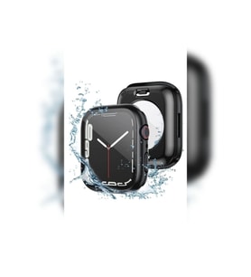 Apple Watch 7 41mm Uyumlu 360 Derece Korumalı Kasa ve Ekran Koruyucu Zore Watch Gard 12 (Siyah)
