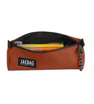 Jacbag Turuncu Kiremit Kız Çocuk Tek Bölmeli Üçgen Okul ve Ofis Kalem Kutusu (Çok Renkli)