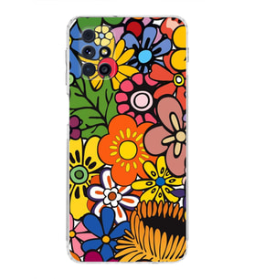 PrintiFy Samsung Galaxy M31s ile Uyumlu Retro Color 2  Kamera Korumalı Şeffaf  Kılıf