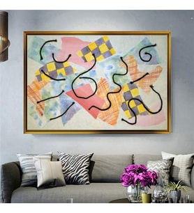 Altın Çerçeveli dekoratif tablo l219 (Gold)