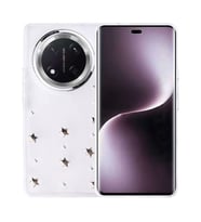 Coverzone Honor Magic 7 Lite ile uyumlu K?l?f Airbag K�?eli 2mm Kamera �?k?nt? Korumal? Simli ?effaf Bask?l? Z-Kutup Kapak Y?ld?z