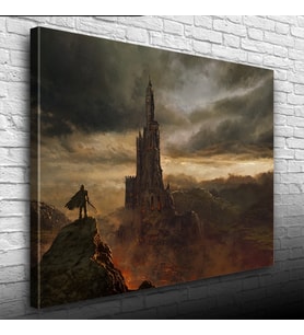 Fantastik Kayalıklara Oyulmuş Tarihi Kale Kanvas Tablo 50 x 70