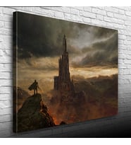 Fantastik Kayalıklara Oyulmuş Tarihi Kale Kanvas Tablo 50 x 70