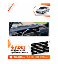 FIAT TEMPRA (1992-1997) DİJİTAL KONSOL Uyumlu Ön Torpido Koruma Kılıfı Halısı - Siyah Mavi