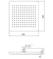 ECA Tiera Banyo Kare Duş Başlığı 20x20 102145029