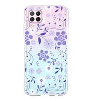 Huawei P40 Lite Uyumlu Kapak Flowers Tasarımlı Şeffaf Silikon Kılıf