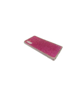 Samsung Note 10 Uyumlu Kristal Taşlı Şeffaf Telefon Kılıfı Pembe
