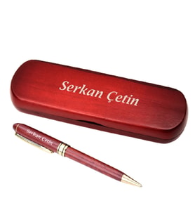 Kişiye Özel Kutulu Bambu Roller Kalem