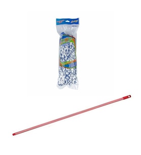 Elmop PM03 Yedek Pamuklu Mikrofiber Islak Vidalı İpli Mop Paspas Takımı - 1 Adet