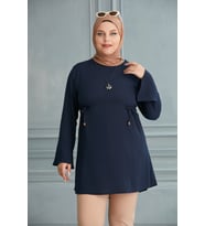 BUKET BLUZ LACİVERT