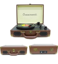 Ahşap Nostaljik Pikap Müzik Çalar Bluetooth & Hoparlörlü Gramofon 33/45/78 Devir Taş ve Plastik Plak Çalar