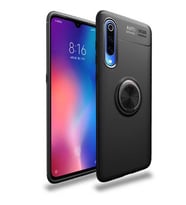 Xiaomi Mi 9 Lite Kılıf Yüzüklü Magnetli Ravel Case (Siyah)