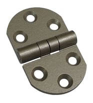 20 Adet Alüminyum Oval Menteşe 30x49 mm - Yönsüz, Şık, Hafif ve Dayanıklı Dolap, Pano, Kapak Menteşesi