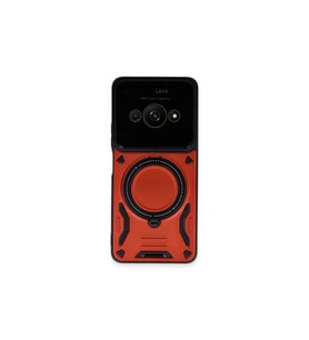Xiaomi Poco C61 Kılıf Joy Lens Standlı Kapak - Kırmızı