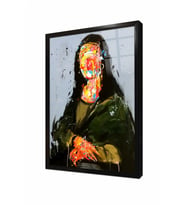 Tablosan Modern Mona Lisa Çerçeveli Cam Tablo