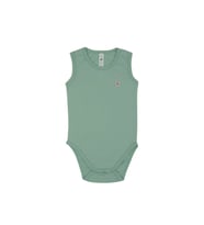Çıtçıt Detaylı Logolu Basic Kolsuz Body (Yeşil)