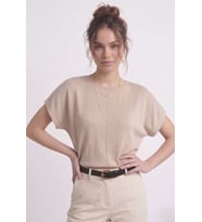 Kadın Basic Relaxed Keten Bluz