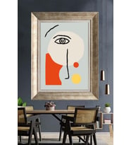 Tablore Minimalist Yüz Ve Göz İllüstrasyonu Çerçeveli Kanvas Tablo Modern İskandinav Duvar Dekoru