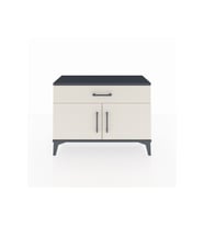 Arges Şifonyer Tek Raflı Tek Çekmeceli 2 Kapaklı 88x30x64 Antrasit-Aytaşı