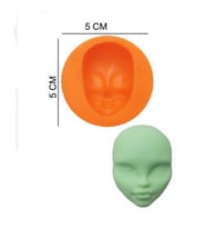 ŞEKER HAMUR KALIBI SİLİKON KADIN YÜZÜ 5*5 CM