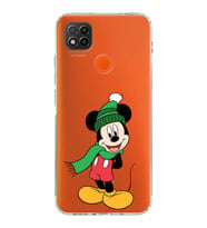Xiaomi Redmi 10A  Kamera Korumalı Kapak Mickey Mouse Tasarımlı Şeffaf  Kılıf