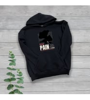 Eternal Pain Baskılı Unisex Oversize Siyah Sweatshirt
