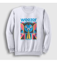 Presmono Unisex Beyaz Poster Müzik Weezer Sweatshirt 513381tt