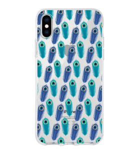 PrintiFy iPhone XS Max ile Uyumlu 1mm Slim Fit Nazar Boncuğu 4 Baskılı Şeffaf  Kılıf