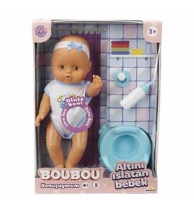 2030121 Boubou Altını Islatan ve Konuşan Bebek Seti 30 cm