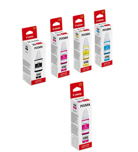 Gı490 Siyah Ve Renkli Kartuş Dolum Mürekkep Seti +1 Kırmızı Mürekkep Hediyeli Cngı490-g14002400-mg