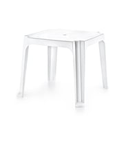 Omnipazar SY-2588 Beyaz Kare Plastik Sehpa Bahçe Sehpası