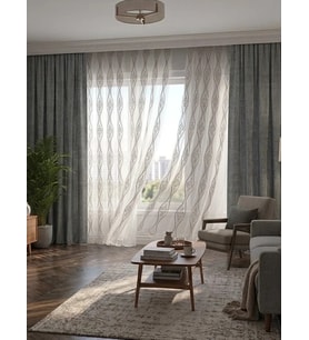 NİVEMESHOME BADE 7150 BAMBU GRİ 1/3 PİLELİ TÜL PERDE APM