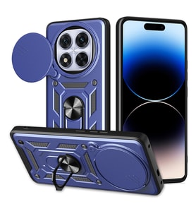 Xiaomi Redmi Note 14 Pro Plus Uyumlu Kılıf Magnetik Standlı Kamera Korumalı Zore Sürgülü Vega Kapak