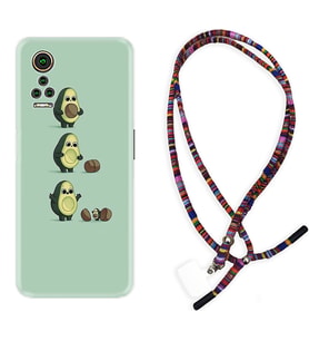 General Mobile GM 21 Pro GM 22 Pro Plus Kılıf Boyun Asklı Rasta Silikon Avokadolar1352