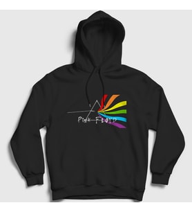 Presmono Unisex Siyah Beam Pink Floyd Kapüşonlu Sweatshirt 76273tt