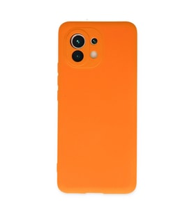 Xiaomi Mi 11 Kılıf Nano İçi Kadife Silikon - Turuncu