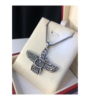 Gümüş Kolye - Ahura Mazda Figürlü 925 Ayar Gümüş Sevgiliye Eşe Babaya Hediye Erkek Kolye