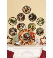 Yeni yıl Seti Çerçevesiz Yuvarlak Kesim 10 Parça Yılbaşı Seti  Mdf Tablo Seti  Mdf Baskı 12x12 Noel