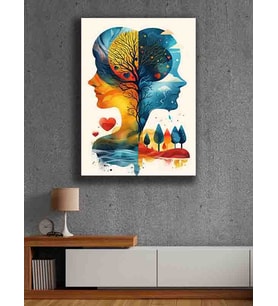 Koç stüdyo Modern tasarım kanvas tablo 50x70 (Çok Renkli)