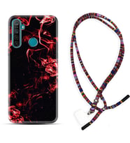Realme 5i 5 Pro 6i 7 Pro 8 Kılıf Boyun Asklı Rasta Silikon Red Smoke 1745