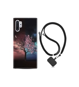 Samsung Galaxy Note 10 Plus Kılıf Resimli Desenli Silikon Boyun Askılı Heaven Tree 1859