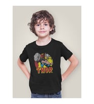 Tasarım Thor Baskılı Unisex Film Kahramanı Çocuk Tişört (1-12 Yaş)