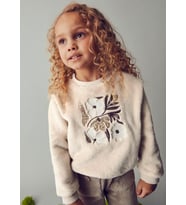 Mayoral Kız Çocuk Peluş Sweatshirt Bej