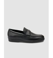 %100 Hakiki Deri Siyah Düz Erkek Loafer