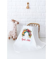 Pia Baby Premium %100 Pamuk Çift Kat Penye Bebek Battaniyesi 80x80 cm 5066-11 (Krem)