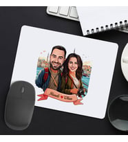 Sevgiliye Hediye Kişiye Özel Kadim İstanbul ve Aşkımız Karikatürlü Mousepad