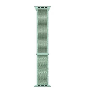 Microsonic Apple Watch SE 2022 44mm Hasırlı Kordon Woven Sport Loop Yeşil