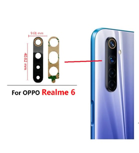 Tkgz Oppo Realme 6 Arka Kamera Camı Lens Yapışkanlı